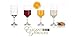 Superior Wine Measuring Glasses Set of 2 Wine-Trax Clear Glass Frosted Lines 4,6,8 Ounces Elegant Subtle Design For Various Beverages and Drinks Ideal for Portion Consumption Control & Diet (2)