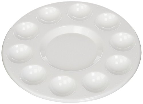 COMIART Generic Round Professional Plastic Paint Platte Tray White