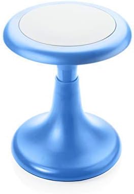 Active Wobble Chair for Kids | Classroom Stools with Posture Correction for Students with ADD ADHD Autism | Safe Non-Slip Rubber Bottom and Padded Top for Comfortable Seating Alternative (Blue/14)