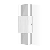 Sunsbell Modern 2W LED Up Down Wall Sconce Lighting Spotlight Aluminum Fixture Decorative Lights Lamp for Theater Studio Store Home Shop Hall Porch Bedroom Bathroom AC85-265V White