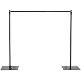 Efavormart 10ft x 10ft Heavy Duty Pipe and Drape Kit Backdrop Support with Weighted Metal Steel Base