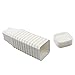BangQiao 2.70 Inch Square Plastic Flower Pots for Plants, Seedlings, Pack of 12 (White)