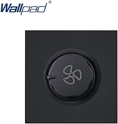 Wallpad Free Combination SC Series Black Fan Speed Regulator Module, Fits SC Plate in This Listing (exept 3x6 Plates)