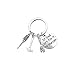 If Dad Can't Fix It No One Can Tags Keyring - Father's Day Gift, Unpara Hammer Wrench Screwdriver Gadget Tools Keychain Gift For Dad (C)