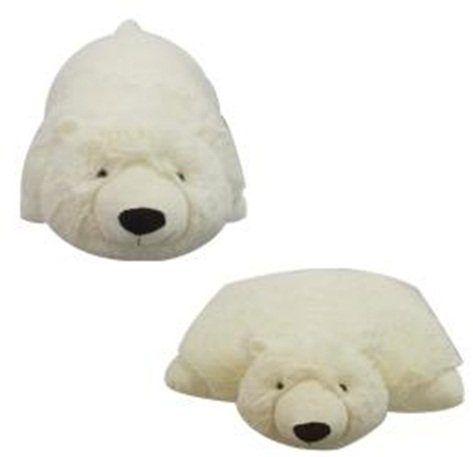 PLUSH & PLUSHÂ® TM PET CUSHION ANIMAL PILLOW SOFT STUFFED ANIMAL COLLECTION PERFECT GIFT FOR KIDS AND TRAVEL PURPOSE (LARGE 18", POLAR BEAR)