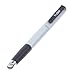 TruGlide Pro Universal Stylus Mesh Fiber Fine Point Stylus Pen for All Capacitive Touchscreen Smartphones and Tablets (Silver with Replaceable Black Microfiber Tip)