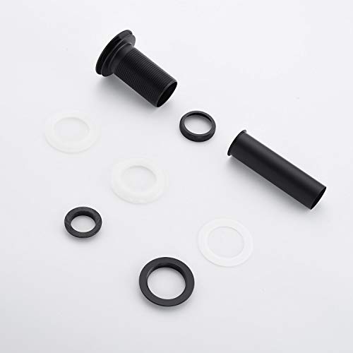 GORDEE Bathroom Faucet Vessel Sink Lavatory Vanity Pop Up Sink Plumbing Stopper without Overflow, Fit for US Standard Drain Hole (1.57-1.9 inches), Brushed Chrome Matte Black