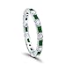 Blue Apple Co. 3mm Art Deco Full Eternity Wedding Band Baguette Round Cubic Zirconia 925 Sterling Silver Choose Color
