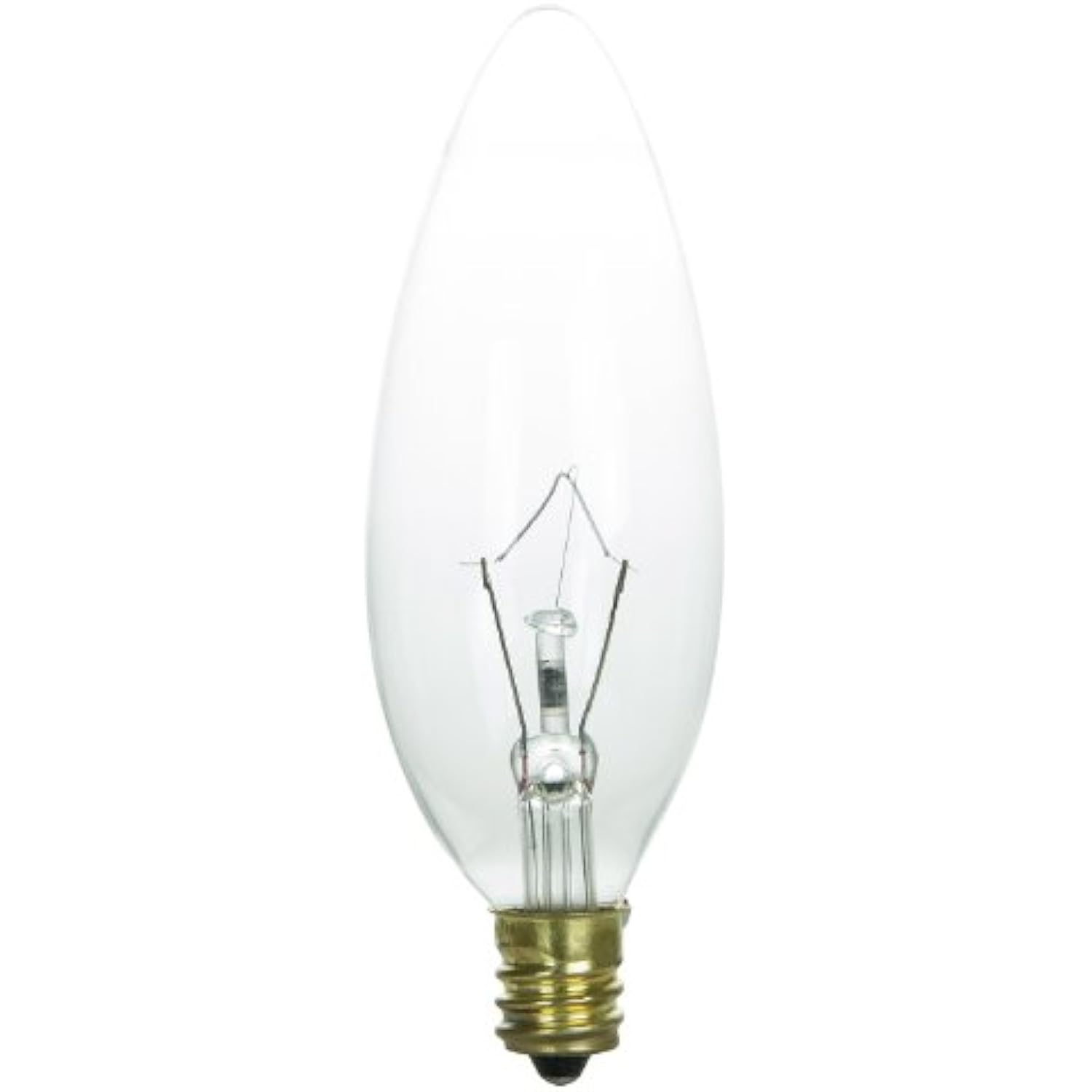Sunlite 25CTC/32/CD2 Incandescent 25Watt, Candelabra Based, Chandelier Bulb, 653703015309 eBay