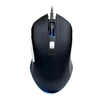 HEYJUDY Gaming Wired Mouse Computer Laptop Mouse 1600 Photoelectric Resolution Touch Wheel Ergonomic Design Black White