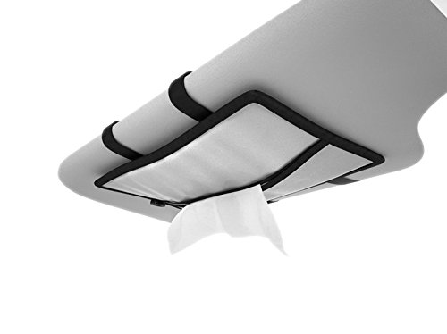 Cargo Tissues and Dispenser/Holder/Case for Your Car's Sun Visor: Starter Kit (Charcoal Gray)