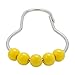 Amazer Shower Curtain Hooks Rings, Decorative Shower Curtain Hooks Stainless Steel Shower Curtain Rings and Hooks for Bathroom Shower Rods Curtains-Set of 12, Yellow