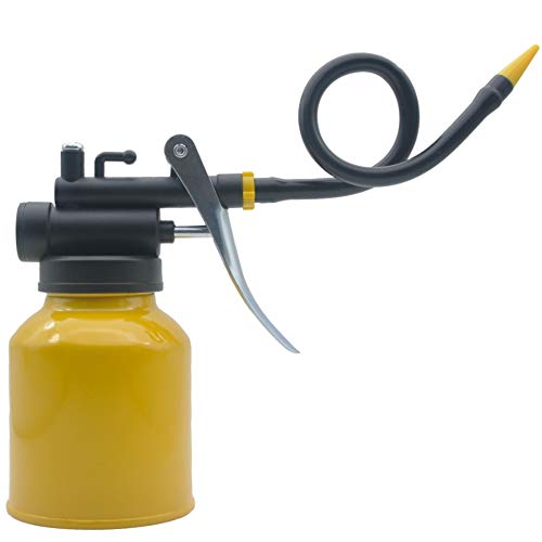 Junchi High Pressure Pistol Hand Pump Oil Can with 2 Kinds Oiler Can Spout Nozzle - Thumbnail 2