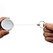Elemart(TM) 2Pcs Full-metal Retractable Chain Pull ID Badge Key Card with Belt Loop Clasp & Key Ring Tagging Holders with Belt Clip Badge Reels for Keys-ids-badges in Silver