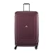 Delsey Luggage Cruise Lite Hard, Large Checked Luggage, Hard Case Spinner Suitcase, Black Cherry Red