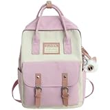 GGOOB Cute Kawaii Backpack For School – Aesthetic Green Large Daypack With Accessories - View #7