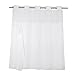 YQN No Hook Double-Deck Shower Curtain with Removed Fabric Inner Liner & Magnet 70.8 x 74 Inch Polyester Thickening Bath Curtain with Light-Filtering Mesh Screen ABS Flex-On Rings White…