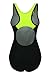 ReliBeauty Womens Color Block One Piece Bathing Suit (16-18, Black)