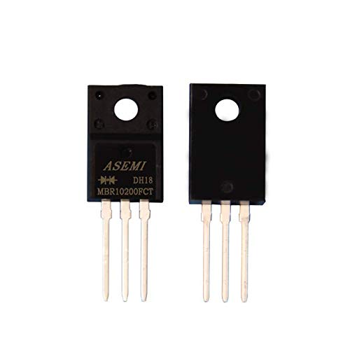 (Pack of 10pcs) MBR10200FCT/MBRF10200CT/MBR10200 ASEMI ITO-220AB Package Schottky Barrier Diode 10a 200v for Transformer