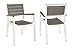 Keter Harmony Stackable Patio Chairs Set of 2 for Indoor and Outdoor Dining and Entertaining