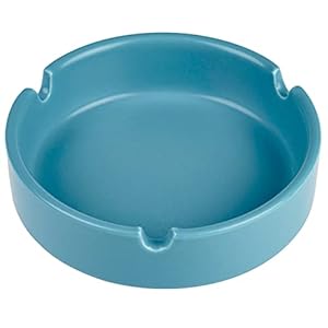 Tafelasbak blauw keramiek Cigless – asbak – 10cmx3cm – asbakje – tafel asbak
