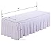 Massage Table Skirt Sheet, No-pilling Anti-shrink Reusable Spa table sheet By O’Fivest (white)