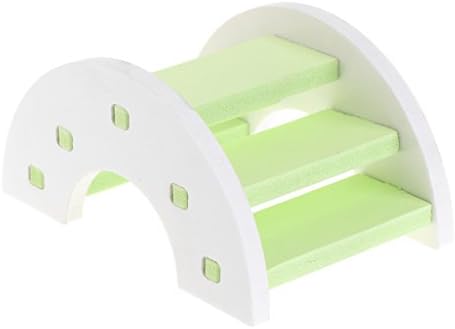XMTPF Hamster Toy Wooden PVC Bridge Seesaw Small Animal Pets Guinea Pig Squirrel Funny (Green)