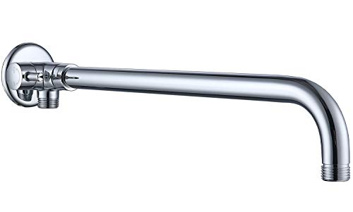 Wall-mount Rainhead Extension Arm with Metal 3-way Diverter and Shower Flange, 14.5 Inches away from The Wall Perfect for Handheld Shower Head and Rainfall Shower Head (Chrome)