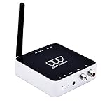 164ft Long Range Bluetooth Transmitter Receiver V5.0 TV PC Stereo Wireless Audio Adapter, Support 2 Headsets/Speakers, aptX Low Latency & aptX HD, Optical RCA AUX 3.5mm for TV PC Headphone Speaker
