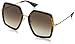 Gucci GG 0106 S- 002 002 HAVANA / BROWN / GOLD Sunglasses
