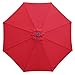 ABCCANOPY Durable Solar Led Patio Umbrellas with 32LED Lights 9FT (Red)