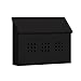 Salsbury Industries 4615BLK Traditional Mailbox, Decorative, Horizontal Style, Black