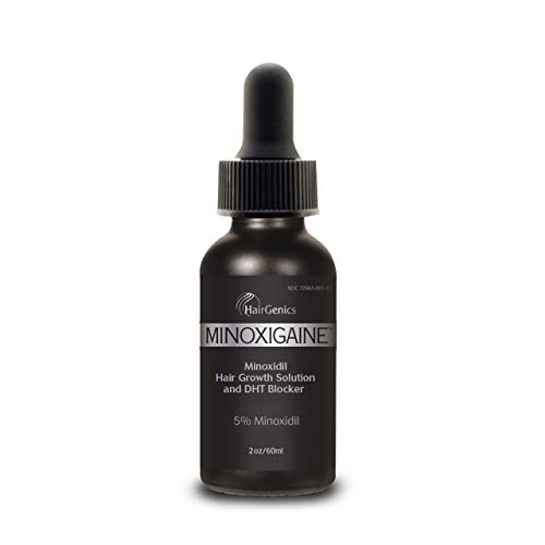 Minoxigaine Minoxidil 5% by Propidren Hairgenics FDA Approved Hair Growth Formula Plus Powerful DHT Blockers to Prevent Hair Loss. 1 Month Supply, 2 FL OZ. Minoxigaine Minoxidil 5% by Propidren Hairgenics FDA Approved Hair Growth Formula Plus Powerful DHT Blockers to Prevent Hair Loss. 1 Month Supply, 2 FL OZ.