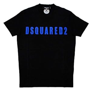 DSQUARED2 blau Logo Print T-Shirt schwarz
