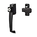 Ideal Security Door Handle for Storm and Screen Doors, Black (2-Piece Set)