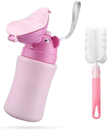 Portable Child Toddler Potty Urinal for Trip Travel, Camping, Pee Tranining - 100% Leakproof, Resisitant (For Girl, V2)