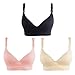 Desirelove Seamless Nursing Bra Maternity Bra Set for Breastfeeding Wireless with Unremovable Pads Bra 3 Pack XL