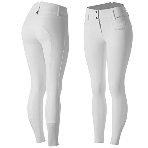 HORZEB Vertigo Tiffany Women's High Waist Moisture-Wicking Silicone Full Seat Riding Breeches with Four-Way Stretch