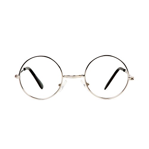 QLook John Lennon Silver Frame/ Clear Lens Sunglasses