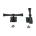Renovators Supply Manufacturing Black Shutter Dogs 5 3/4 In. Propeller Shaped Wrought Iron Shutter Dogs With Mounting Hardware Pack Of 6