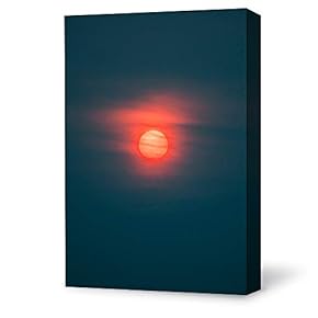 Canvas Wall Art Bright Moon Shining Forests Painting Artwork for Home Prints Framed - 12x18 inches