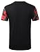 URBANCREWS Mens Hipster Hip Hop Brooklyn Red Roses Crewneck T-Shirt BLK, XL