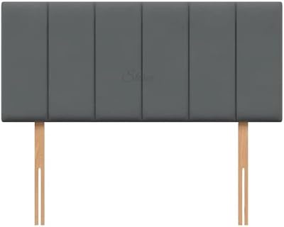 STOREX Plush Fabric Padded Headboard 20 Inch Height 2.6 3 4 4.6 5 6ft