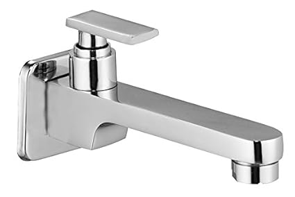 IDG Square SS 3125 Brass Long Body Bib Cock Tap (Chrome)