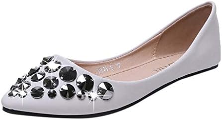 Glitter Sandals,Women Fashion Pointed Toe Causal Crystal Single Shoes Loafers Shoes Chic Mule Loafers Ladies