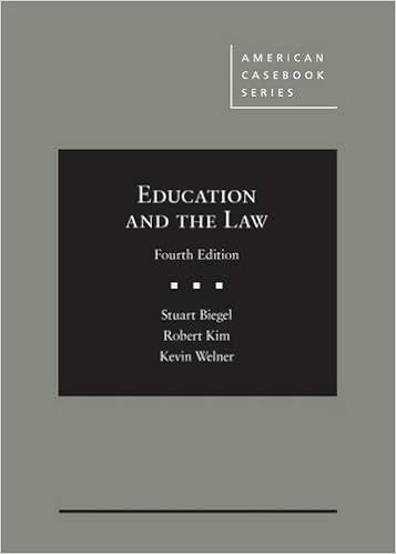 Education And The Law American Casebook Series Stuart - 