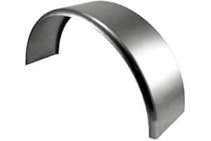 TRAILER-FENDERS.COM 32x9 Single Axle Round 16-Gauge Steel Trailer Fenders (One Piece)