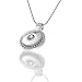 Souarts Silver Tone Color Snake Chain Necklace Fit 5.5mm Size DIY Round Snap Button Jewelry Charms 46.5cm