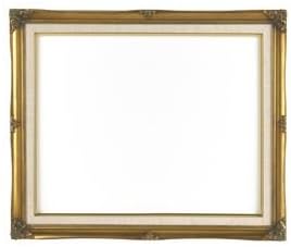 Rabbetworks Gold Baroque Style Picture Frame with Linen Liner 11x14