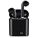 Bluetooth Headphones, REDESS Wireless Earbuds Mini Stereo in-Ear Earphones Sound Noise Cancelling with 2 Wireless Built-in Mic Headsets Charging Case Box - Black